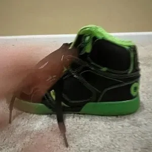 Osiris 83 green slime shoes vintage EUC Rare Osiris NYC 83 Green Slime High Tops Men main image 2